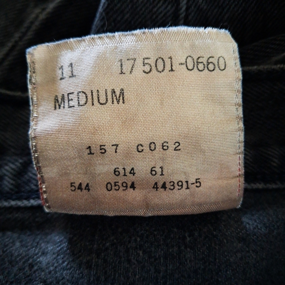 Vintage 90s Levi's 501 Jeans Button Fly Cotton 5 Pocket Style High Rise Black - Picture 10 of 10